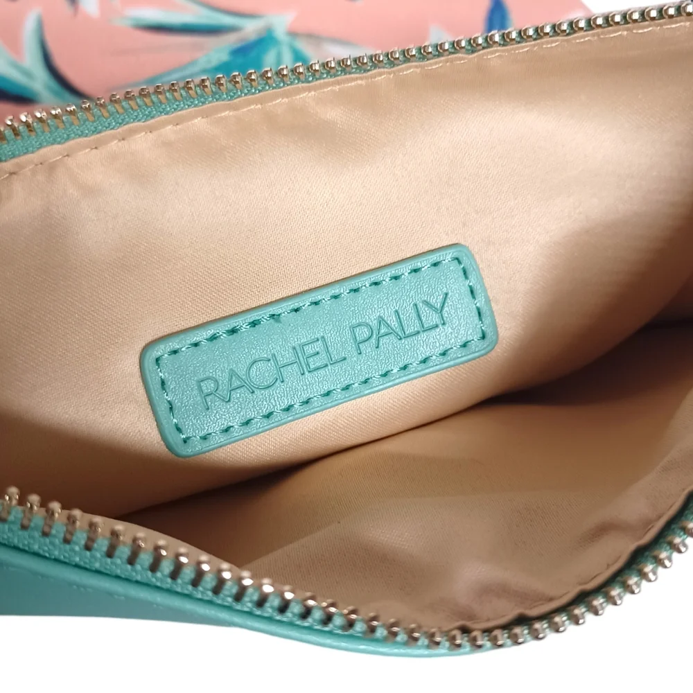 NEW RACHEL PALLY Paradise Tropical Mint Coral Tassel Reversible Clutch Bag